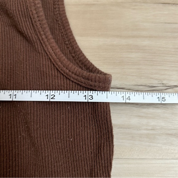 Vintage Mossimo Tank Top Brown Shirt with Sequin Accent Women’s Size Medium Y2K - Picture 9 of 9